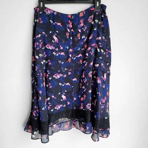 HP! NWOT Jason Wu Collective Lace Trim Floral Layered Tiered Boho Flowy Skirt - Picture 10 of 15